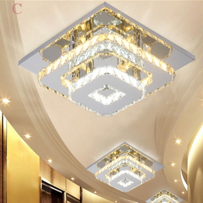 modern and stylish 12w ceiling chandelier crystal lamp ac110v-240v living room lamp lighting fixtures aisle lights
