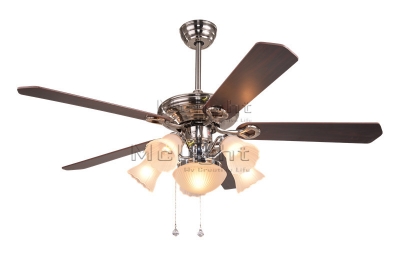 modern ceiling fans with lights kits for restaurant coffee house dining room pendant lamp 52 inch 5 wooden blades fixture
