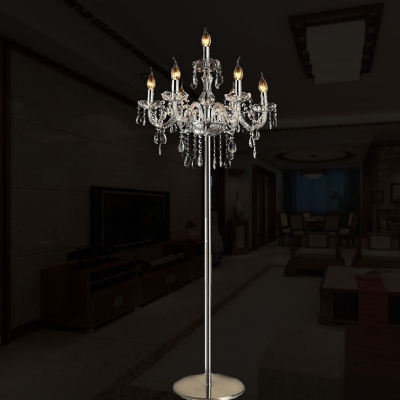 modern floor lamps for living room luxury fashion brief romantic bedside k9 crystal floor lamp standing lamp for bedroom