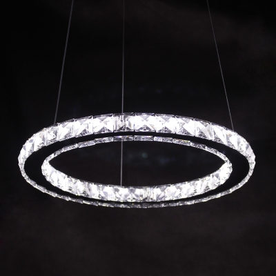 modern led chandeliers light round crystal chandelier light for dinning room 90-265v stainless steel