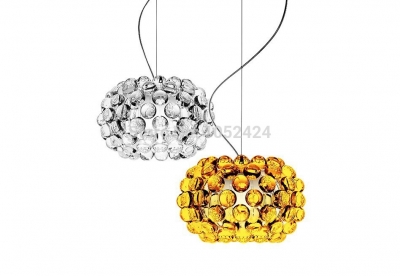, modern pendant light, 1 light, diameter 35cm, transparent acrylic metal plating