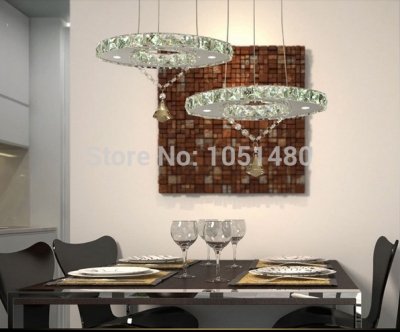 most popular brief style chrome dinning room pendant lamp , contemporary led crystal light