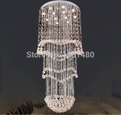new item large contemporary chandelier crystal lamp ,dia80*h180cm foyer chandeliers