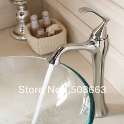 newly tempered glass bathroom basin sink with faucet sink set mixer tap vanity faucet L-0183