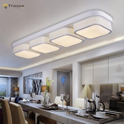 popular living room ceiling lights bedroom plafon lamp luminarias home decoration black/white acrylic shade lampada