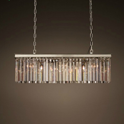 selling american style rectangular crystal chandelier dinning table light fixtures
