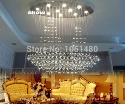 wholes new oval ceiling modern chandelier l800*w300*800mm crystal lamp home light