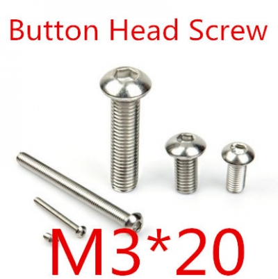 1000pcs stainless steel 304 m3*20 pan head hexagon socket button head screw