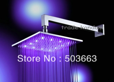 12'' LED faucet chrome finish Shower faucet mixer tap rain shower bathroom shower with arm L-1507