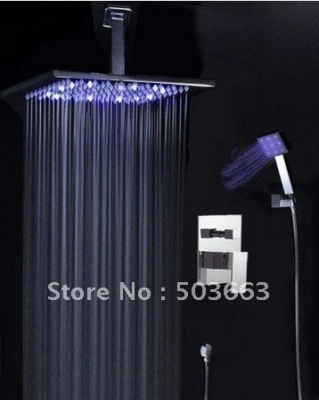 16 " LED Shower Head Rain Shower Complete Shower Faucet CM0574