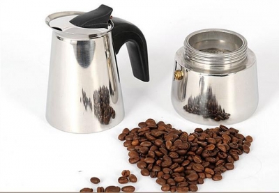 1pcs stainless steel espresso mocha coffee pot - plastic handle ?-E359 FREE SHIPPING [Kitchenware 118|]