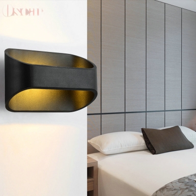 3w warm white light led wall lamps black lamp body modern minimalist wall light bed room living room wall sconces ac85-265v
