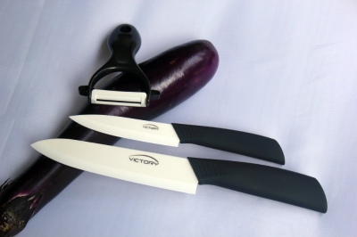 4" 6" inch Anti-Slip Black Handle Fruit Chef Ceramic Knife + Ceramic Peeler Sets,Free Shipping