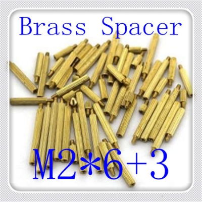 500pcs/lot m2*6+3 brass round male to female standoff /standoff screw [screw-274]