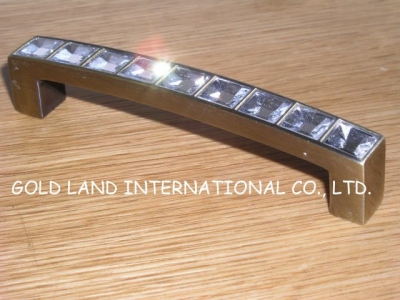 96mm bronze-coloured Free shipping K9 crystal glass furniture handle/bedroom furniture handle