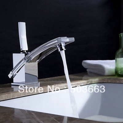 Crystal Single Hole Deck Mounted Bathroom Basin Sink Mixer Tap Faucet Vanity Faucet XL-6303