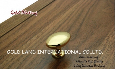 D34xH26mm Free shipping zinc alloy be plating 24K golden furniture knob drawer knob