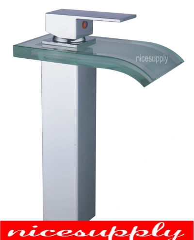 Faucet Glass Waterfall Bath Basin Mixer tap b220 FAUCET