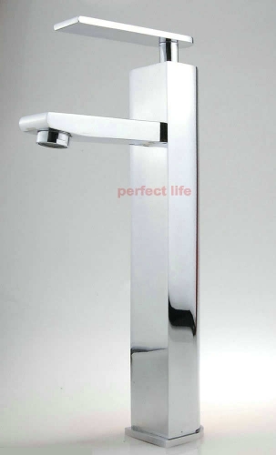 Free Shipping New Style Long Neck Brass Chrome Bathroom Basin Sink Faucets Water Tap Mixer b8314A