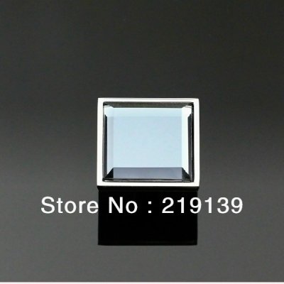 Modern Fashion Square Gems Crystal Knobs And Handles For Cabinets Drawer Cupboard Pulls Bar