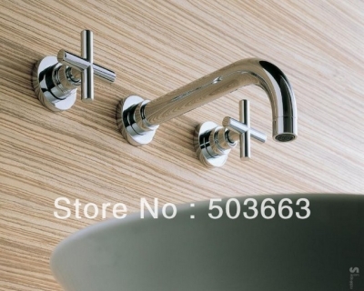 New Contermporary Wall Mounted Waterfall Basin Faucet Mixer Tap S-569