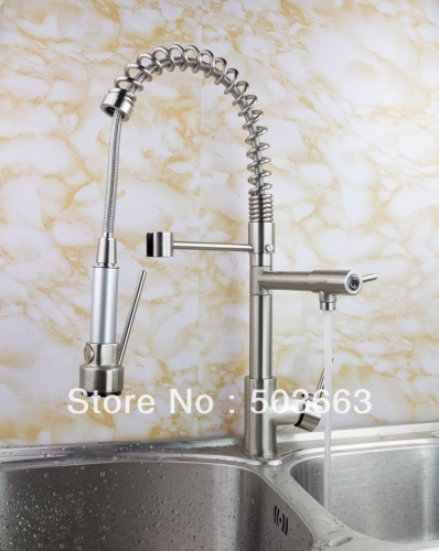Promotions Kitchen Swivel Basin Sink Faucet Mixer Tap Vanity Faucet Nickel Brushed Crane S-141