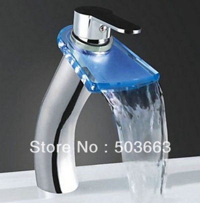 Surface Mount Basin Faucet Chrome Vessel Basin Mixer Tap Vanity Faucets Brass Tap Glass Faucet L-263