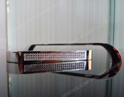 Top Quality K9 Clear Crystal Handle with Zinc Alloy Chrome Metal Part(C.C.. 128mm,L:150mm)