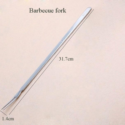 Wholesale Stainless Steel Barbecue Fork BBQ Tools Skewer 10pcs/Lot