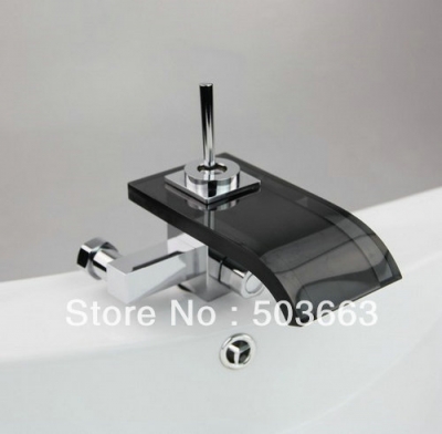 Wholesale Wall Mounted Faucet Bathroom Tap Mixer waterfall Chrome Spout S-679