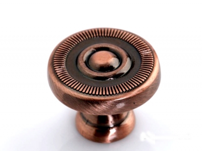 905-27 single hole large round antiqued pure copper alloy knobs for drawer/wardrobe/cabinet