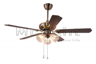 european antique ceiling fan with light kit restaurant living room lamp 42 inch stainless steel with wood blades fan