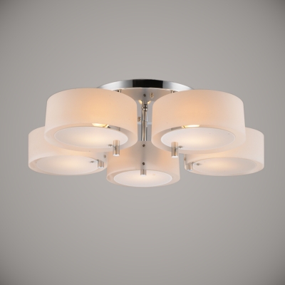 modern ceiling light 5 lights e26 e27 brushed nickel acrylic glass modern flush mount for living room bed room