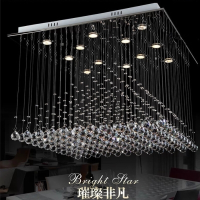 modern pyramid crystal chandelier light living room lights restaurant lamp lamps 80cm*80cm 12pc gu10