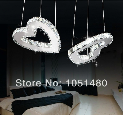 s modern led pendant lights , romantic design crystal lamp home light