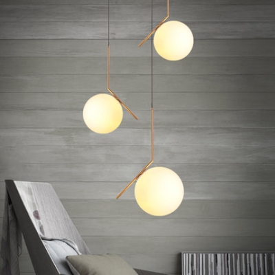 simple glass ball iron pendant light lovely home decoration suspension luminaire fashion creative hanging lamp d20/d30cm