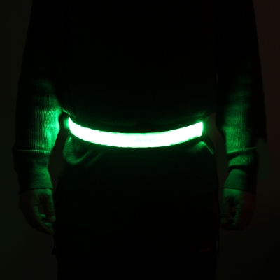 usb rechargeable flash led reflective waistband sport bicycle jogging party safety reflective flashing belt light