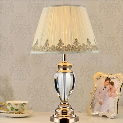 white table lamp modern bedside tables crystal lighting study room wedding table lights fabric cover modern table lamp bedroom