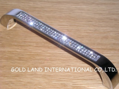 160mm Free shipping K9 crystal glass glittering drawer handle