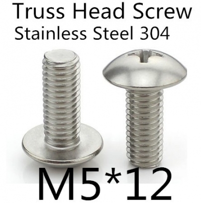 200pcs/lot stainless steel a2 m5*16 phillips truss head machine screw [phillips-truss-head-1493]