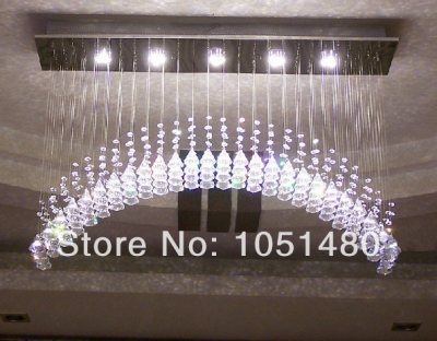 2014 new s luxury living room lights, rectangular crystal pendant light , modern lighting