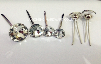 500PCS/LOT 30 MM CLEAR DIAMOND FLOWER BUTTONS WITH PRONK FOR DECORATION FILEDS