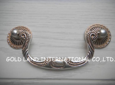 96mm L130mm Free shipping antique silver zinc alloy furniture drawer handle