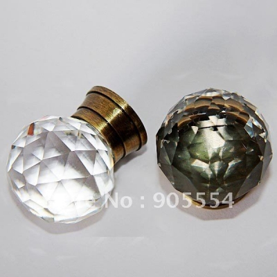 D38mmxH48mm Free shipping crystal glass furniture cabinet knob