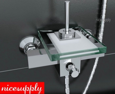 Faucet bathroom chrome wall mounted mixer tap b203