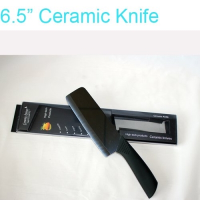 HYTT Brand 6.5" Chef Kitchen Black Blade Ceramic knife with ABS comfortable Black handle