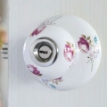 23SS-T silvery ceramic spherical locks with tulip pattern for bedroom door