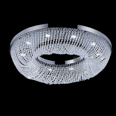 art deco luxury round ceiling chandelier crystal led chandelier light modern lighting with remote control for shop el home