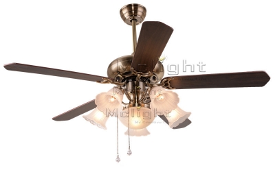 creative ceiling fans with 6 light kits for foyer coffee house living room lamp 52 inch 5 wooden blade fixture