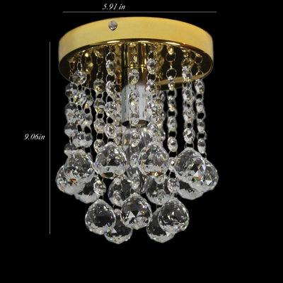 gold silver small crystal chandelier light fixture lustre light with top k9 crystal stainless steel framed15cm h23cm